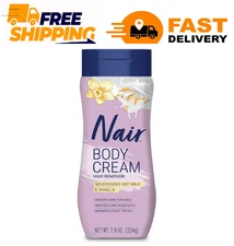 Nair Body Cream Hair Remover, Oat Milk & Vanilla, Body Women, 7.9 oz