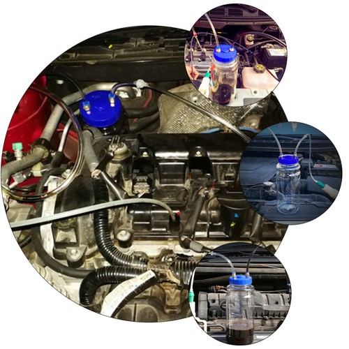 1 Set Brake & Clutch Bleeder Vacuum Pump Kit Pneumatic Fluid Bottle Tool 2L - Picture 6 of 12