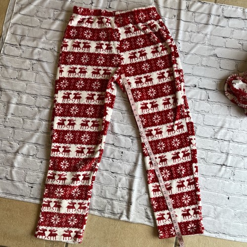 Christmas Pajamas 2pc Set Womens XL Fair Isle Print Holiday Pictures Cards Cozy - Picture 9 of 15