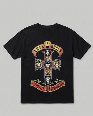 Guns N' Roses Appetite for Destruction Black Graphic Cotton Men's T-Shirt XXL