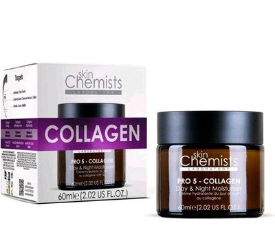 skin Chemists Collagen Day & Night Moisturiser Pro5-Collagen 60ml NEU OVP