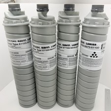 Lot 4 Genuine Ricoh Savin Lanier 841332 Type 6110D 6075 Black Toner OEM Bottles