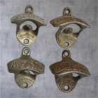 Coca-Cola Bottle Opener Set of 4 Starr X Wall Mount Silver Good Vintage Patina