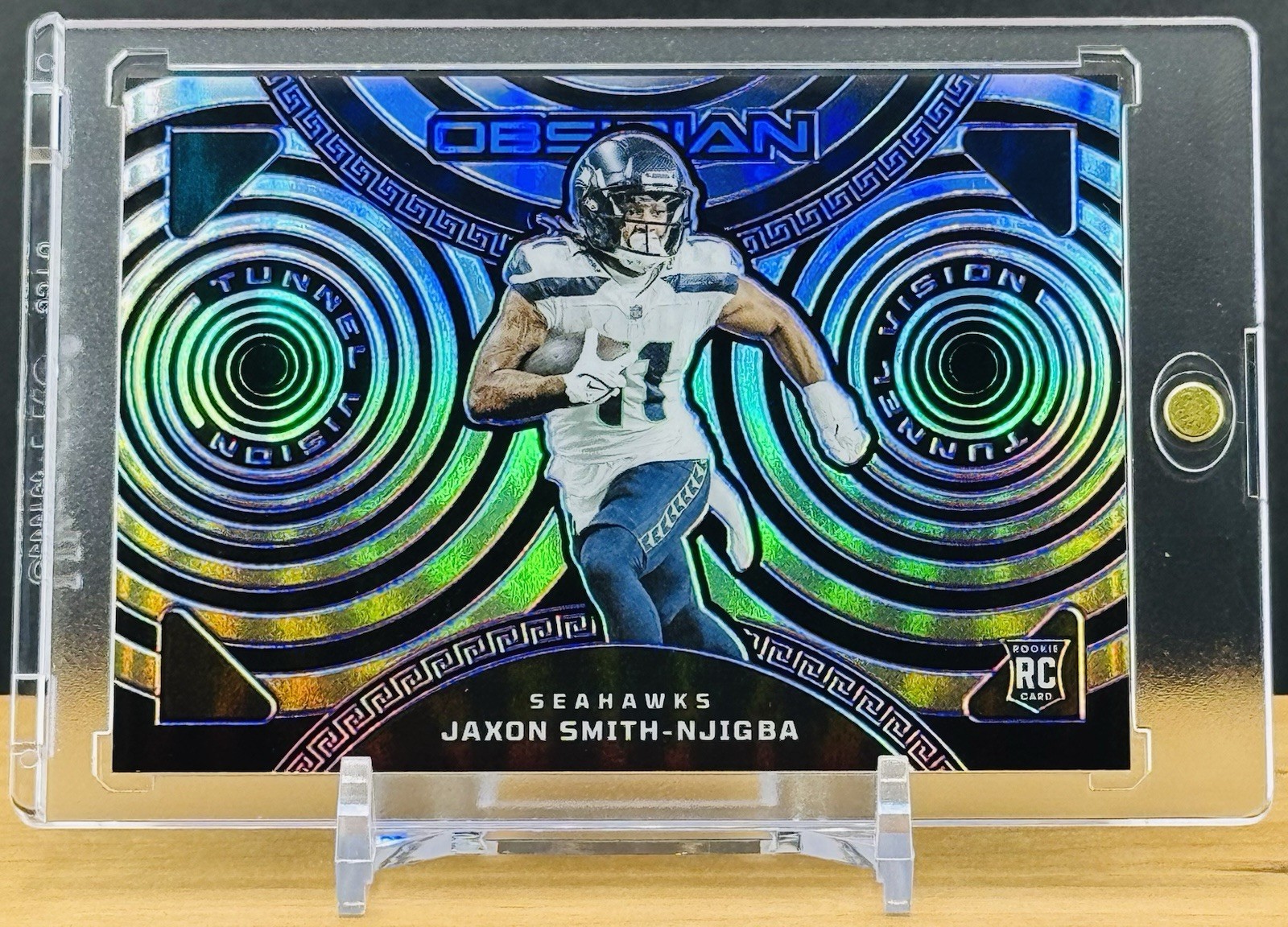 2023 Panini Obsidian - Jaxon Smith-Njigba RC Tunnel Vision /75 Etch Purple #8