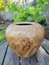 MAPLE WOOD VASE BOWL 7.5 Inch