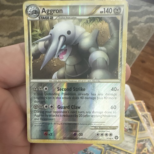 Aggron 1/102 Triumphant Reverse Holo Holo Rare English 140 HP Stage 2