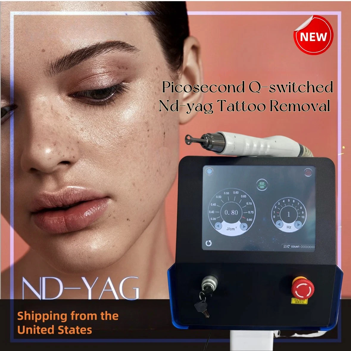 Picosecond Q-Switch ND Yag Laser Machine Pico Laser Tattoo Removal Machine image 6