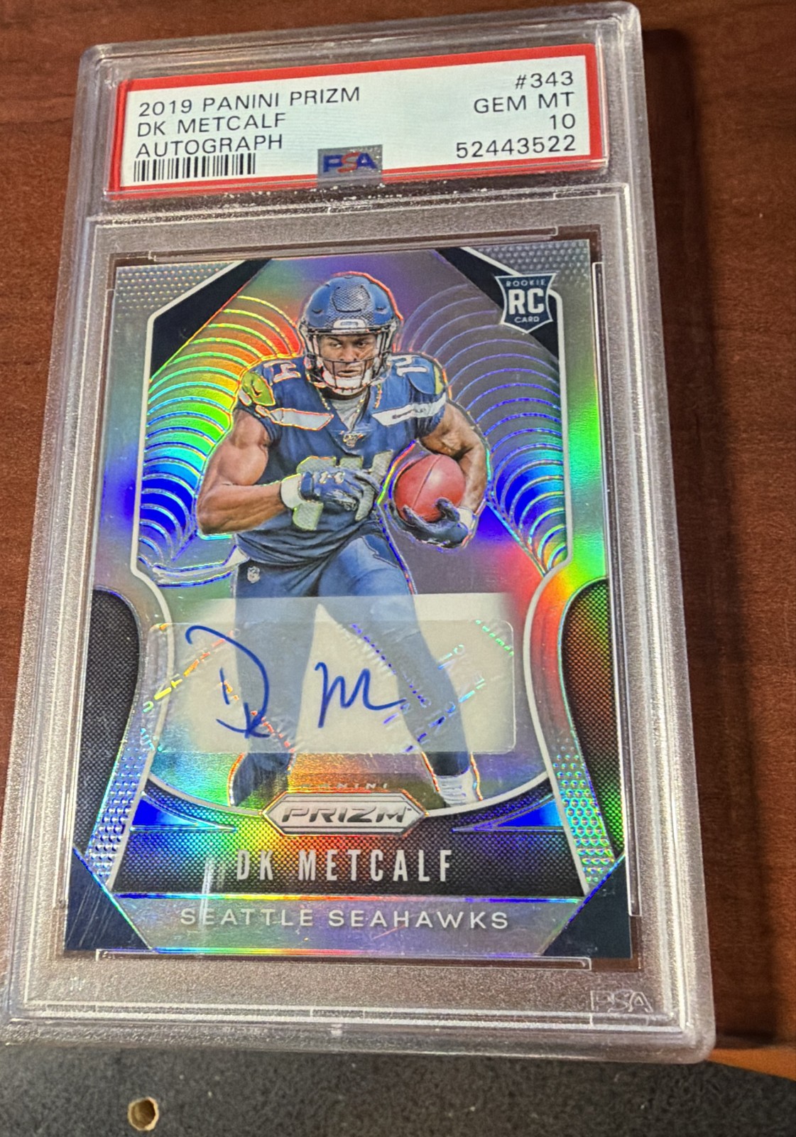 2019 Panini Prizm - Rookies DK Metcalf #343 Silver Prizm Autographs (AU, RC)
