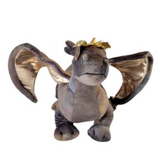 Gold  Gray Dragon Plush  5 Mini Dragons Inside 15" Stuffed Animal Plushy