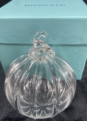 Tiffany&Co Crystal Ball Christmas Ornament With Box | eBay