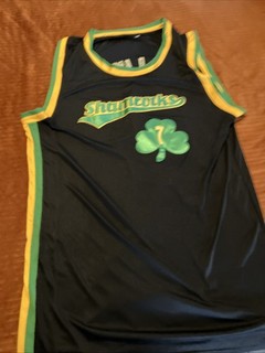 Vtg SHAMROCKS Basketball Jersey 5XL Green #7 Collins St. Patrick’s Day ￼