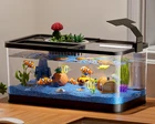 5.3 Gallon Betta Fish Tank Starter Kit with LED Light & Filter - Black