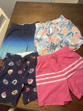 Lot 4 GUC Boys Abercrombie Kids A F Bathing Suits Size 9/10 Swim Trunks
