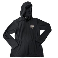 Chaqueta de golf Under Armour Sagamore Spirit centeno whisky para mujer pequeña capucha negra