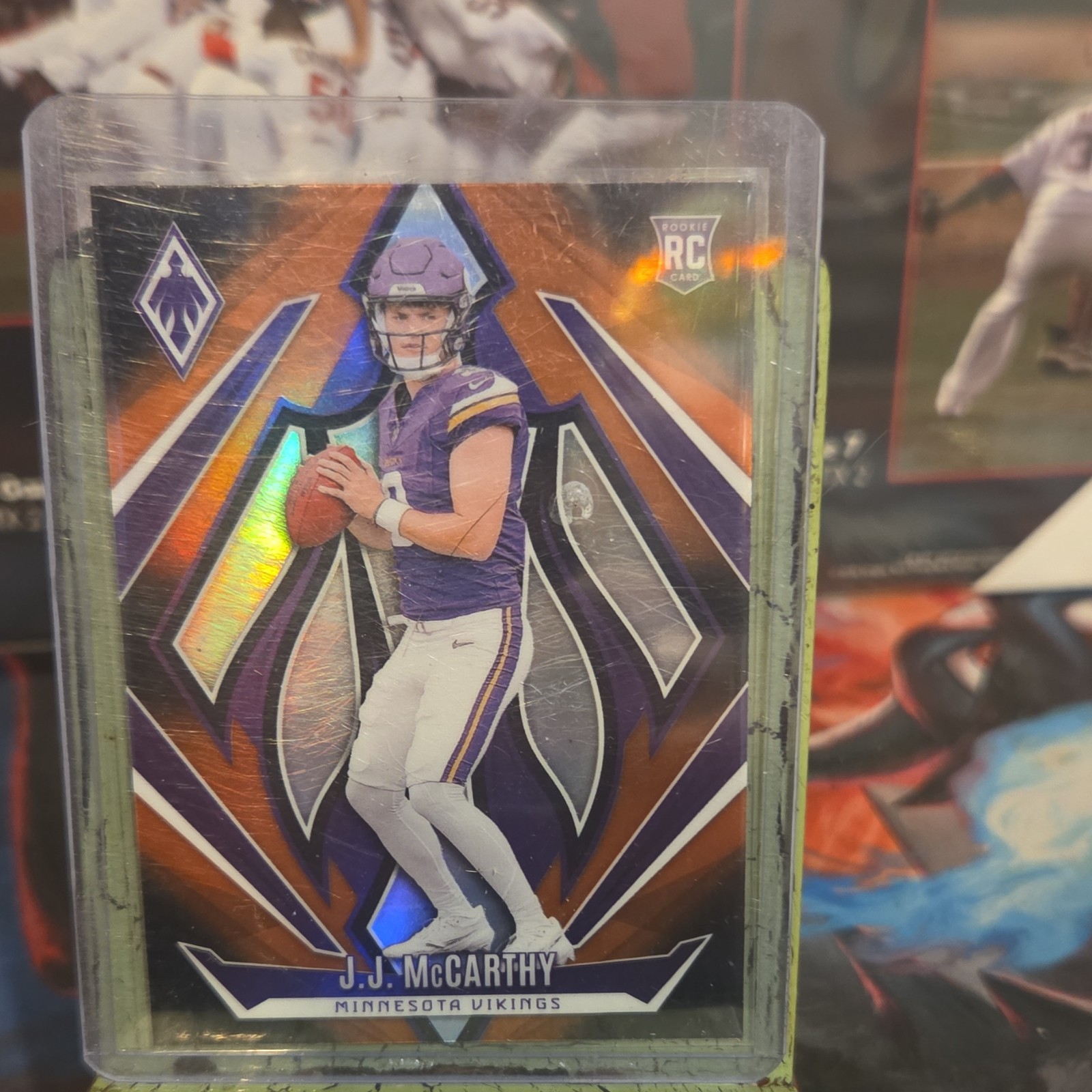 2024 Panini Phoenix Rookie J.J. McCarthy #185 Minnesota Vikings NFL Card