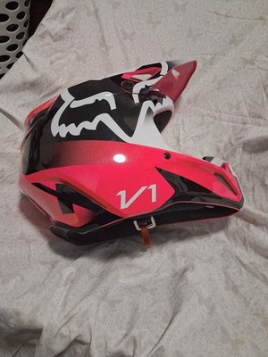 Hot Pink Fox Racing V1 Motocross helmet  Women's Small