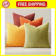 MIULEE Fall Decorative Throw Pillow 18" x (Pack of 4), Yellow Orange