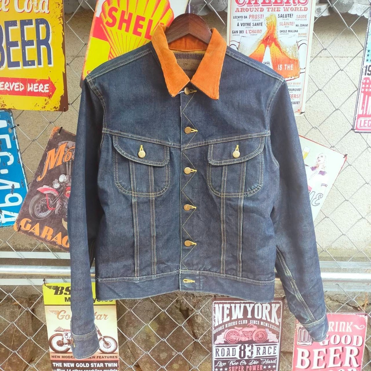 Men's SUGAR CANE SUGAR CANE Storm Rider Denim Jacket M Size Men's SUGAR CANE SUGAR CANE Storm Rider Denim Jacket M Size