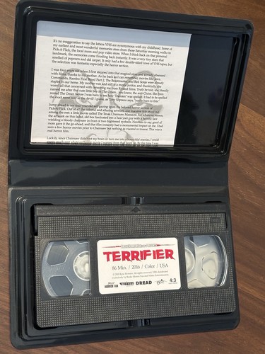 Terrifier Bloody Variant VHS Limited To 50 (OOP) - SUPER RARE - Picture 5 of 6