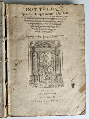 1548 JUSTINIAN Institutiones imperatoris semper maximi antique FOLIO