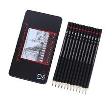 12 PCS Sketch Pencil Set Drawing Art Sketching Shading Beginners 8B2H Grade