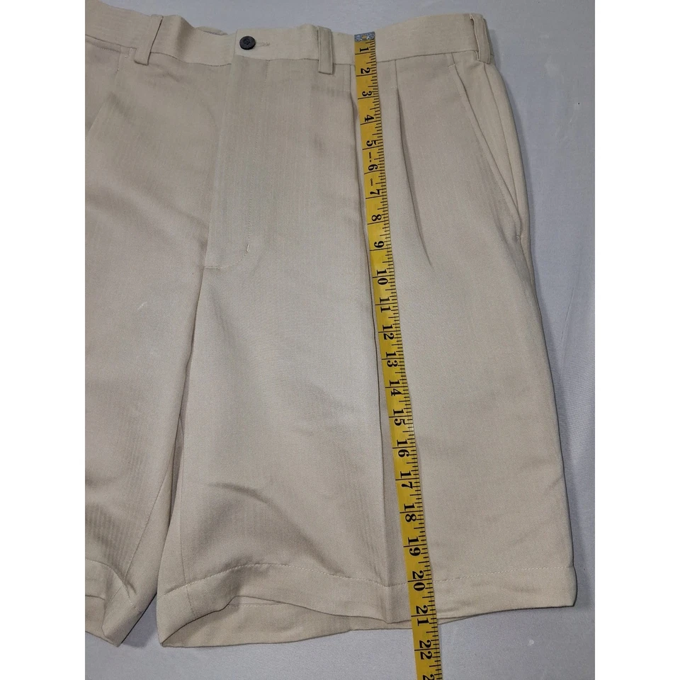 Pantalones Cortos Chinos Informales Plisados Beige Talla 38 PING Para Hombres Foto 3 de 4