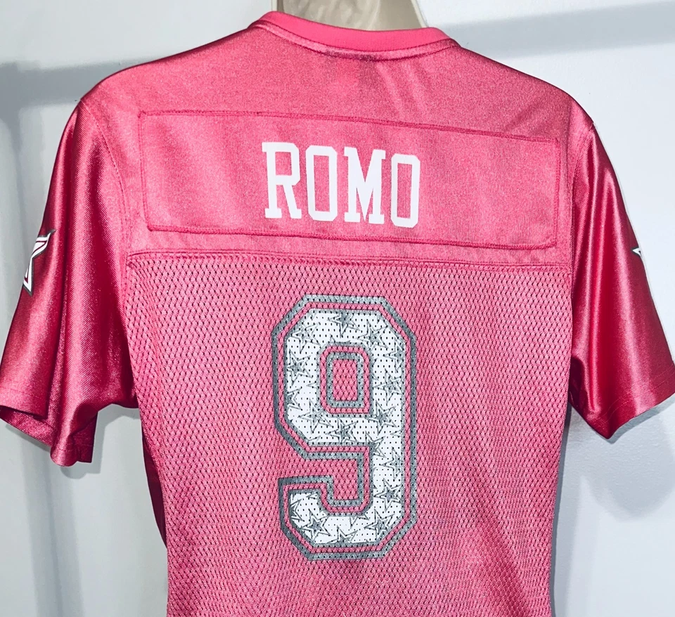 Camiseta deportiva NFL Dallas Cowboys Pink Sparkle “Tony Romo #9” Foto 2 de 4