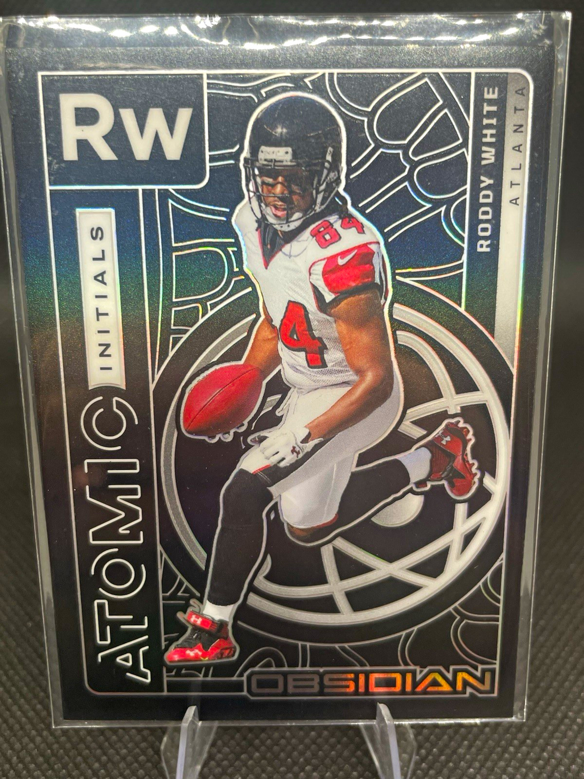 Panini Obsidian Football 2026 Roddy White #24 Atlanta Falcons Atomic Initials