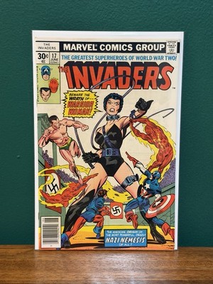 Invaders #17 Marvel Comics 1977 1st App Of Warrior Woman Newsstand Edition