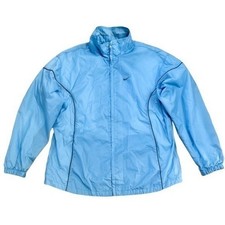 Nike Blue Windbreaker Rain Full Zip Track Y2K Youth XL 16-18