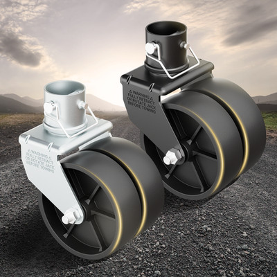 2000lbs Dual 6'' Trailer Jack Swivel Caster, Pin Boat Hitch Replacement Removable