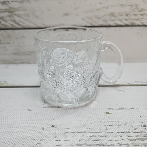 McDonald's DC Batman Forever Movie The Riddler Glass Cup Mug Embossed Vintage