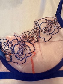 NEW! - Agent Provocateur, Lindie Bra 36C, Pink/Deep Blue (NWT+Box)