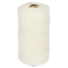 Natural Macrame Cord 2mm x 219 Yards Cotton Macrame Rope, Cream Yellow