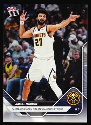Jamal Murray Denver Nuggets 10 3PM 52 Pt Night vs Pacers 2025 Topps Now #72