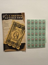 Vintage Family Stamps Saver FS Gold Stamp Savings, Stamps Book with Stamps