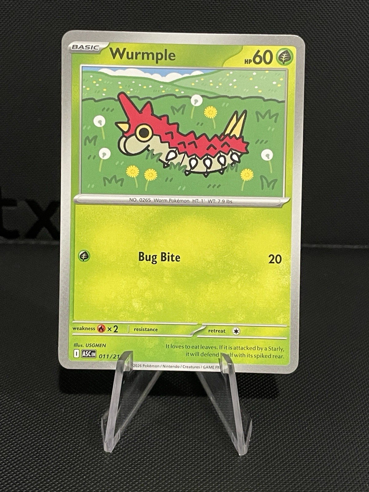 Pokémon Card - Wurmple - Ascended Heroes - 011/217 - NM SHIPS TODAY!