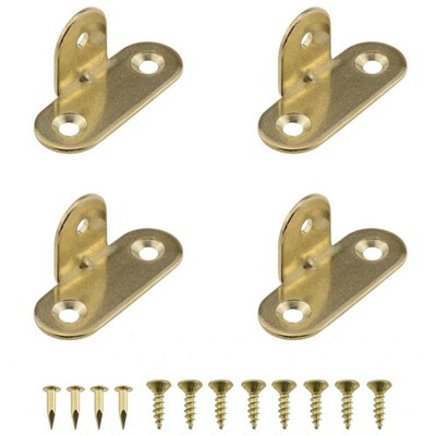 ZZHXSM 4PCS Right Angle Pure Copper Corner Bracket L-Shape Vertical Flat Corn...