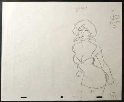 HOLLI WOULD COOL WORLD 1992 ANIMATION KEY DRAWING-''WANNA''! FREE SHIPPING!