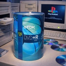 TDK DVD R Blank Media 100 Pack 4.7GB 1-16X Recordable DVD Spindle New     