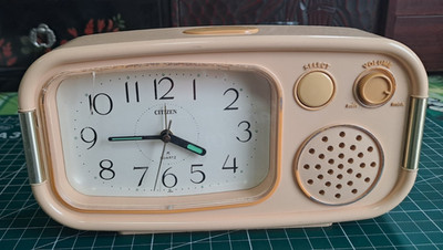 RARE Vintage 80s Citizen Melody Alarm Table Clock 4RM665 Japan Quartz *Nice*