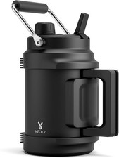 Vacuum Stainless Steel Water Jug,2in1 Straw and Spout Lid,Cold for36H,Leak Proof
