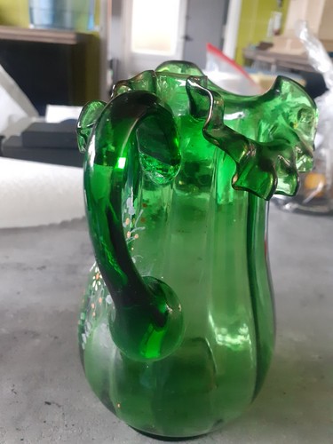 Two lovely victorian glass jug and vase - Picture 4 of 6