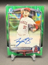 Tyler Bremner 2025 Bowman Draft #CPA-TB First (1st) AUTO Green Lava [#46/99]
