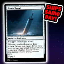 Buster Sword - Custom Art Magic: The Gathering Playtest Card - Commander EDH