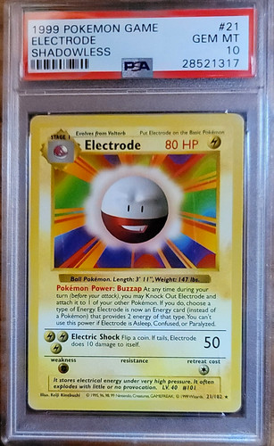 Electrode (Shadowless) graded PSA 10 for sale on eBay