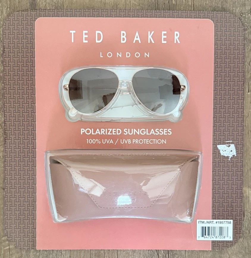 Ted Baker Women\'s Pink Blush Sunglasses - Oversize Frame Womens Ted Baker Iona Sunglasses In Milky Pink | Soletrader main image 4
