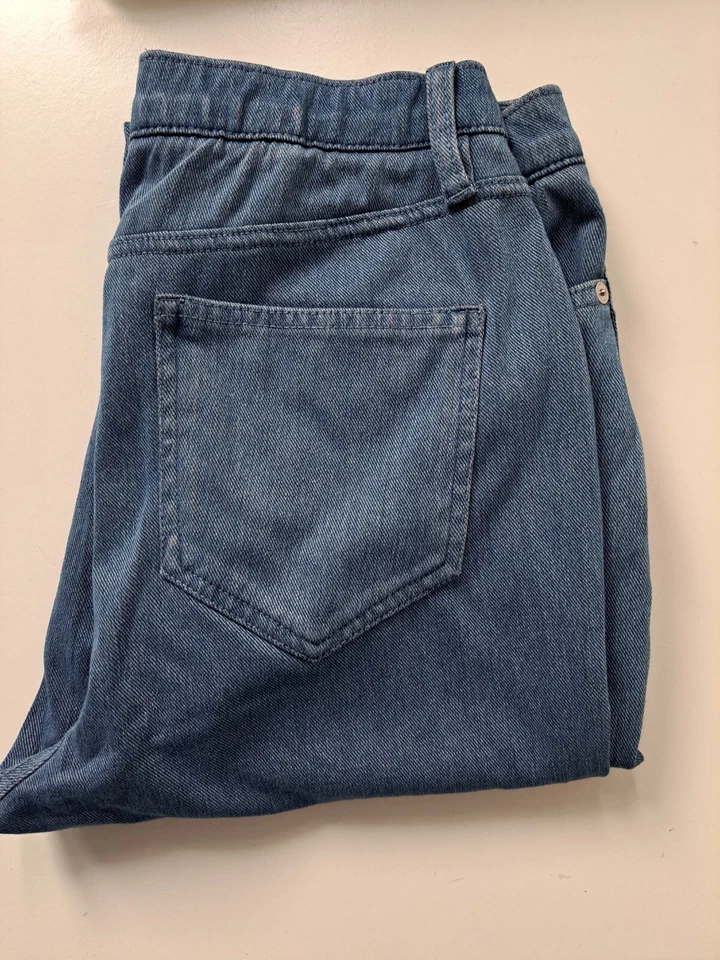 ex LANDS' END x-stretch straight leg high rise jean with fully elasticated waist - Image 4 of 4