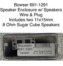 Bowser Speaker 2 sugar cubes 16.5 x 35.6 x 9.5 mm Wire Plug NEW 691-1291