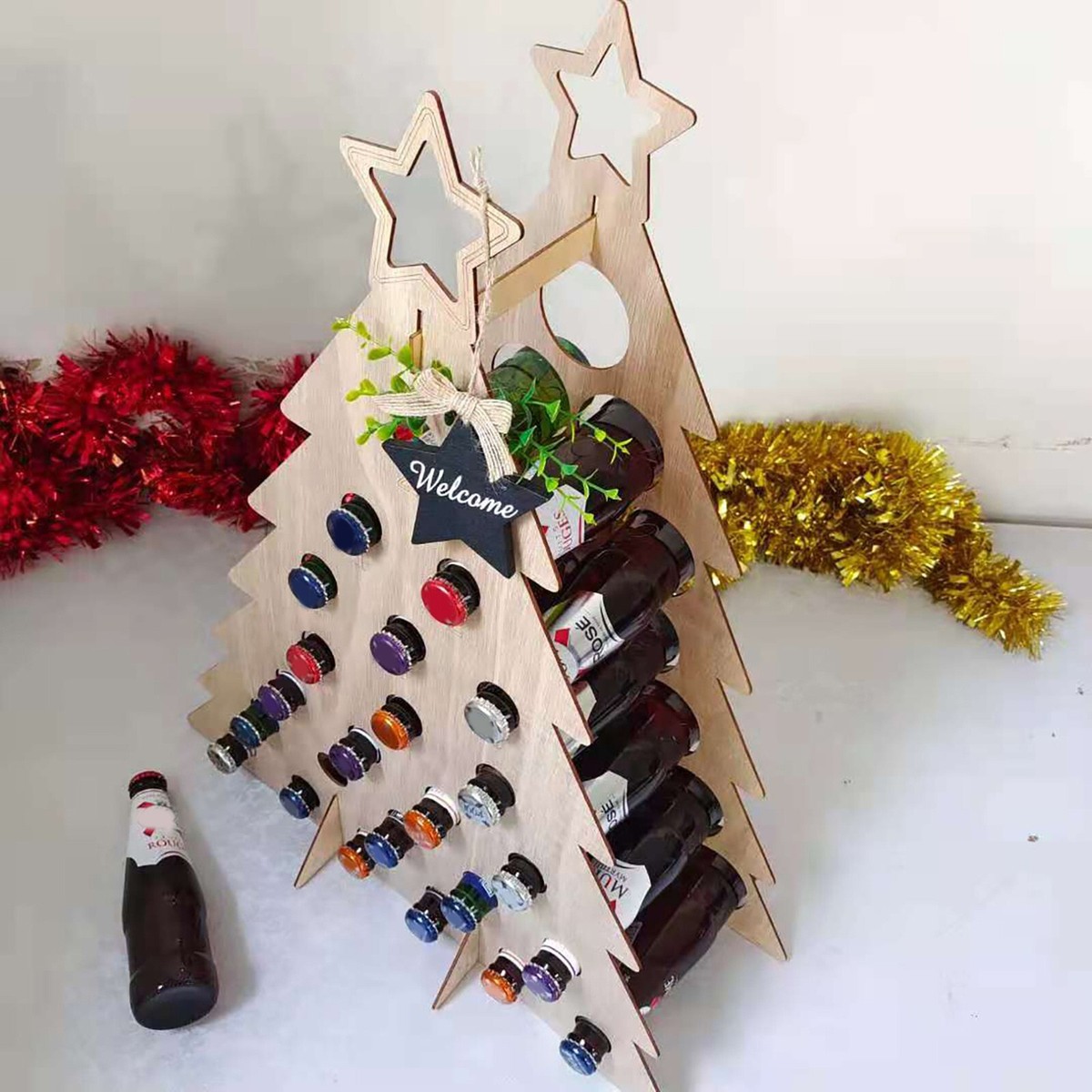 Christmas Tree-Adult Advent Calendar/Holiday Wine Rack Wine And Spirits  Gifts ※* | eBay